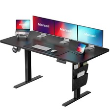 55x24 Electric Standing Desk - Adjustable Height Computer Desk with Memory Pr...