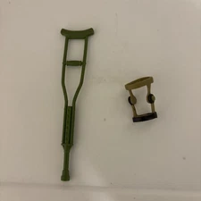 WWE Ciampa Crutch and Knee Brace Set Action Figure Elite Wrestling Accessories