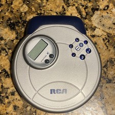 RCA ESP-Xtreme Portable Compact Disc CD PLAYER RP2502 Silver/Blue TESTED WORKS