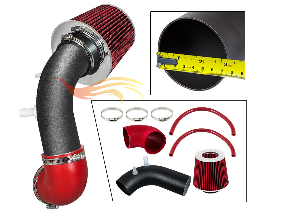 BCP RW RED For 2011-2014 Sonata Optima 2.4L L4 Ram Air Intake Kit +Filter