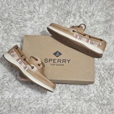 Sperry Bluefish Linen Women's Memory Foam Boat Shoes Size 6