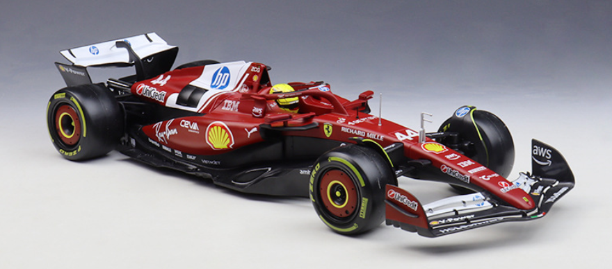 BBURAGO 1:18 Ferrari 2025 F1 SF25 Model Car Charles Leclerc 44