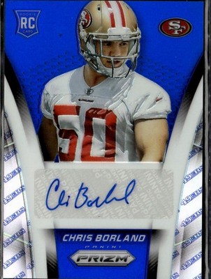 2014 Panini Prizm Auto Rookies Team Logo Chris Borland /50 | San Francisco 49ers