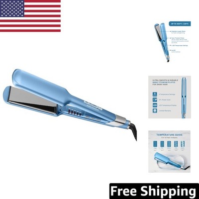 Sleek Blue Nano Titanium Hair Straightener - 1.26 lbs Flat Iron for Styling