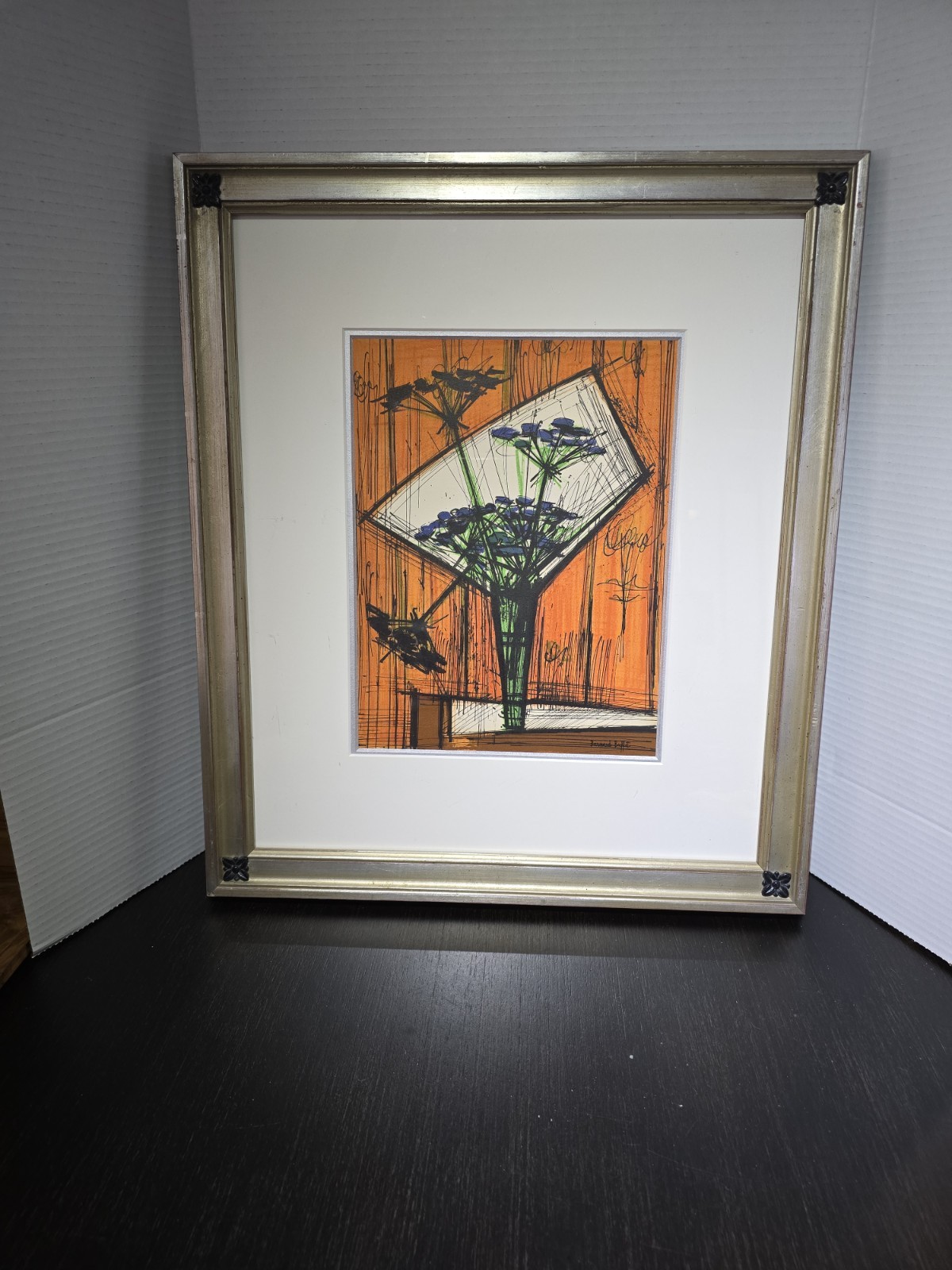 Bernard Buffet Lithograph Framed Picture Souvenirs ET Portraits D'Artistes Paris