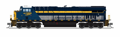 9886 GE ES44AC, CSX 1869, C&O Heritage Paint, Paragon4 Sound/DC/DCC, N | Zustand: New
