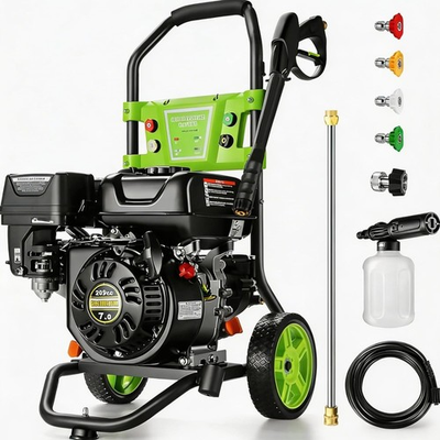 #ad 4200PSI Commercial Gas Pressure Washer 5 Nozzles Gas Powered Washer 4.0GPM 209CC $339.99