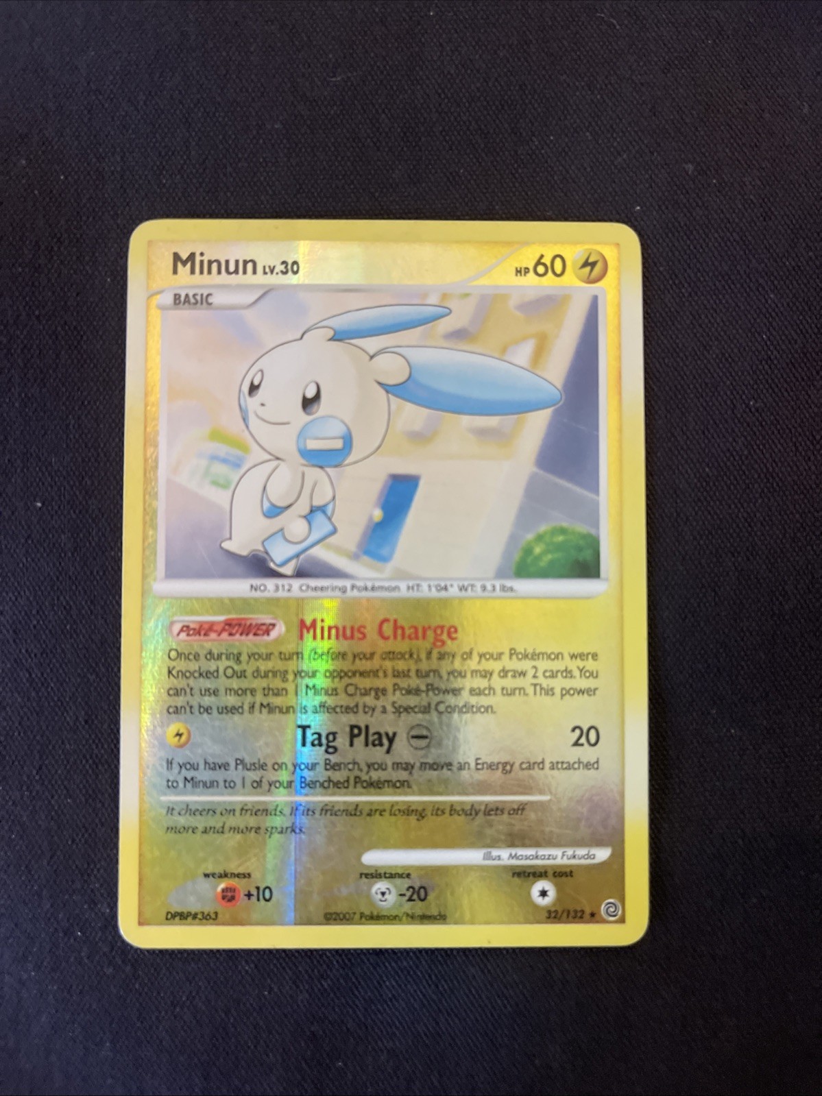 Pokemon Card - Minun Secret Wonders 32/132 Reverse Holo NM