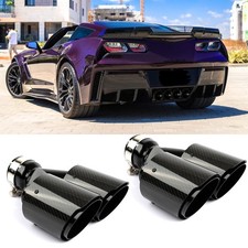 For Chevy Camaro Ss Zl1 2010-2023 Carbon 2.5inlet 4outlet Dual Exhaust Tip For Chevy Camaro Ss Zl1 2010-2023 Carbon 2.5inlet 4outlet Dual Exhaust Tip