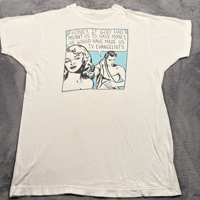Vintage 90s Roy Lichtenstein Flying Fish LA Art T-Shirt Mens Large White Graphic