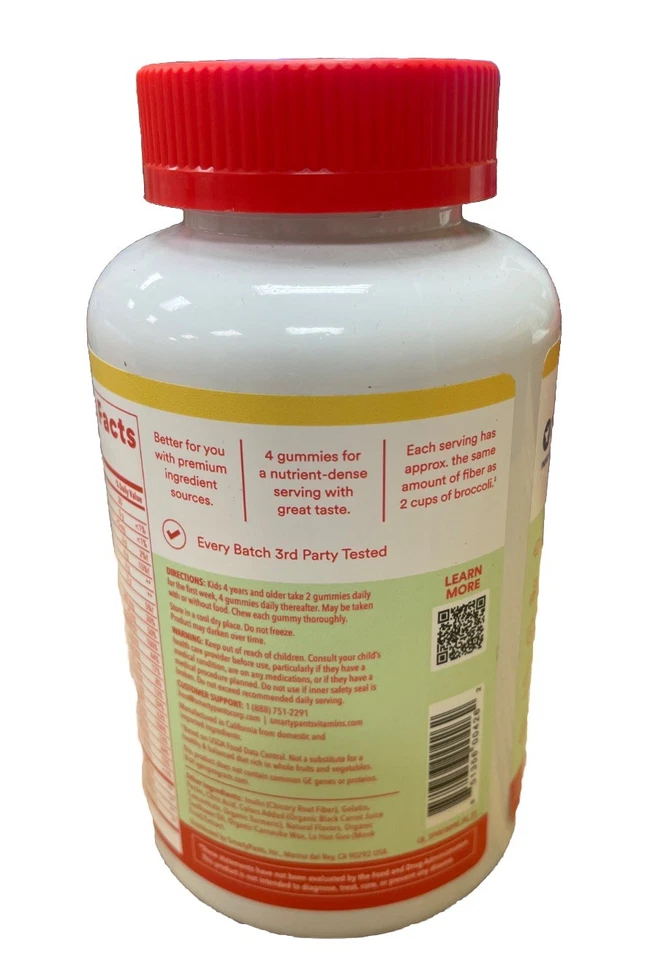 Smarty Pants Niños Multi y Fibra Gomitas 90 ct Suplemento Exp 6/26+ 2 Botellas Foto 3 de 4