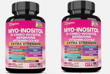 2PCS Myo Inositol  D-Chiro Inositol Supplement for Women, 120 Capsules