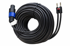 25-100 Ft/Foot Speakon M to Banana Speaker Cable,12,14,16 Gauge, 100 Copper -N