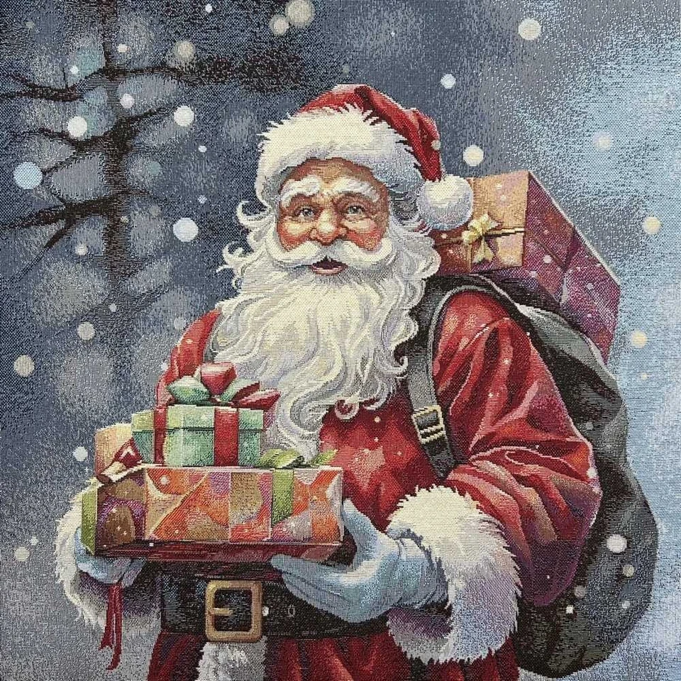 TOMASELLI TESSUTI Pannello Gobelin Babbo Pacchetti 45x45 Cm 7083