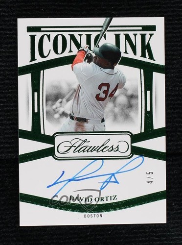 2024 Panini Flawless Iconic Ink Emerald 4/5 David Ortiz #II-DO Auto HOF