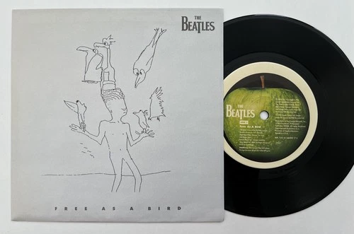 BEATLES "Free As A Bird / Christmas Time" 45 Apple '95 - Picture Sleeve VG++