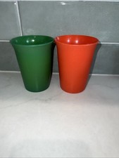 2 Vintage Tupperware Bell Tumblers Classic Stackable 7oz "Sippy" Cups 109
