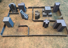 Grimdark City Walls - 6mm/8mm Scale Scenery Terrain.