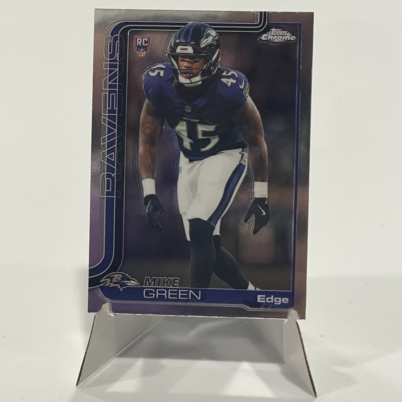 2025 Topps Chrome Football Mike Green RC Baltimore Ravens #376