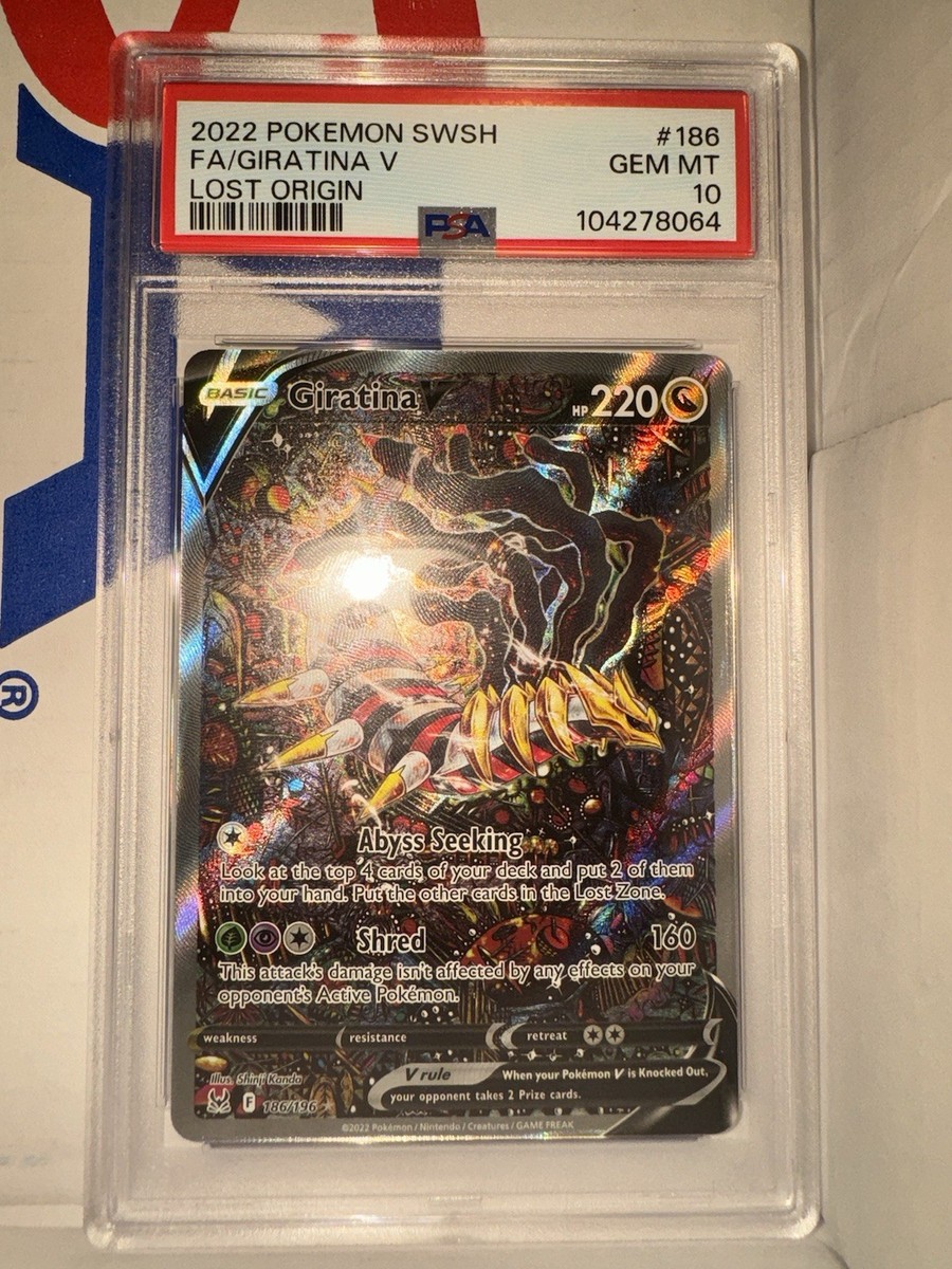 Pokemon 2022 Giratina V 186/196 Alt Art Lost Origin GEM MINT PSA