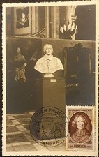 1947 CARTE MAXIMUM CARD 1er JOUR FDC FÉNELON DE VIVIEN & MAZELIN 59 CAMBRAI