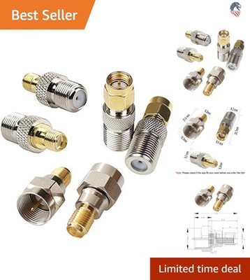 6pcs F Type to SMA Male Female Coaxial Adapter for Antennas RF Wireless