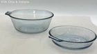 Vintage Pyrex Flameware Sapphire Blue 1.5 Qt Bowl 833B and Lid 833C Set