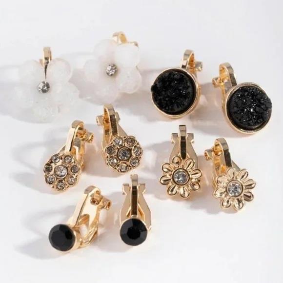 アクセサリー mame Floral Motif Earrings - clear 25fw Floral Motif Earrings - clear Mame Organic motif Glass Earrings