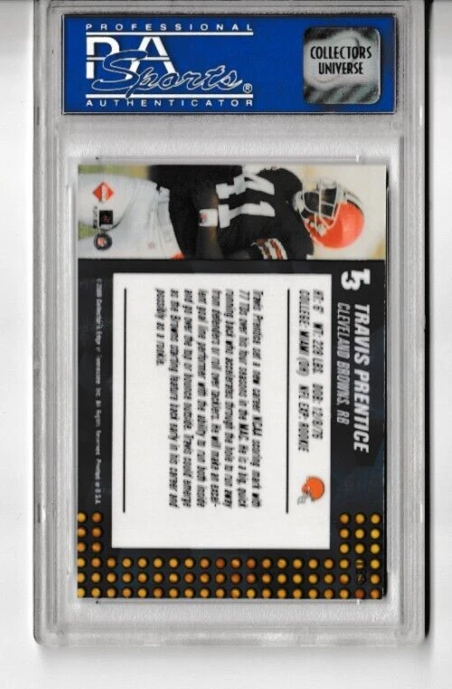 2000 COLLECTOR'S EDGE T3 RETAIL 169 TRAVIS PRENTICE PSA 9 MINT - GRADED ROOKIE - Image 2 of 2