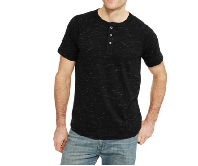 Faded Glory Men's Henley Tee Size 4XL Color Black eBay