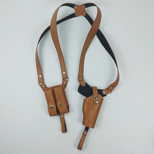 Tactical Conceal Double Shoulder Underarm Gun Holster with Double Magazine Pouch - Picture 2 of 7