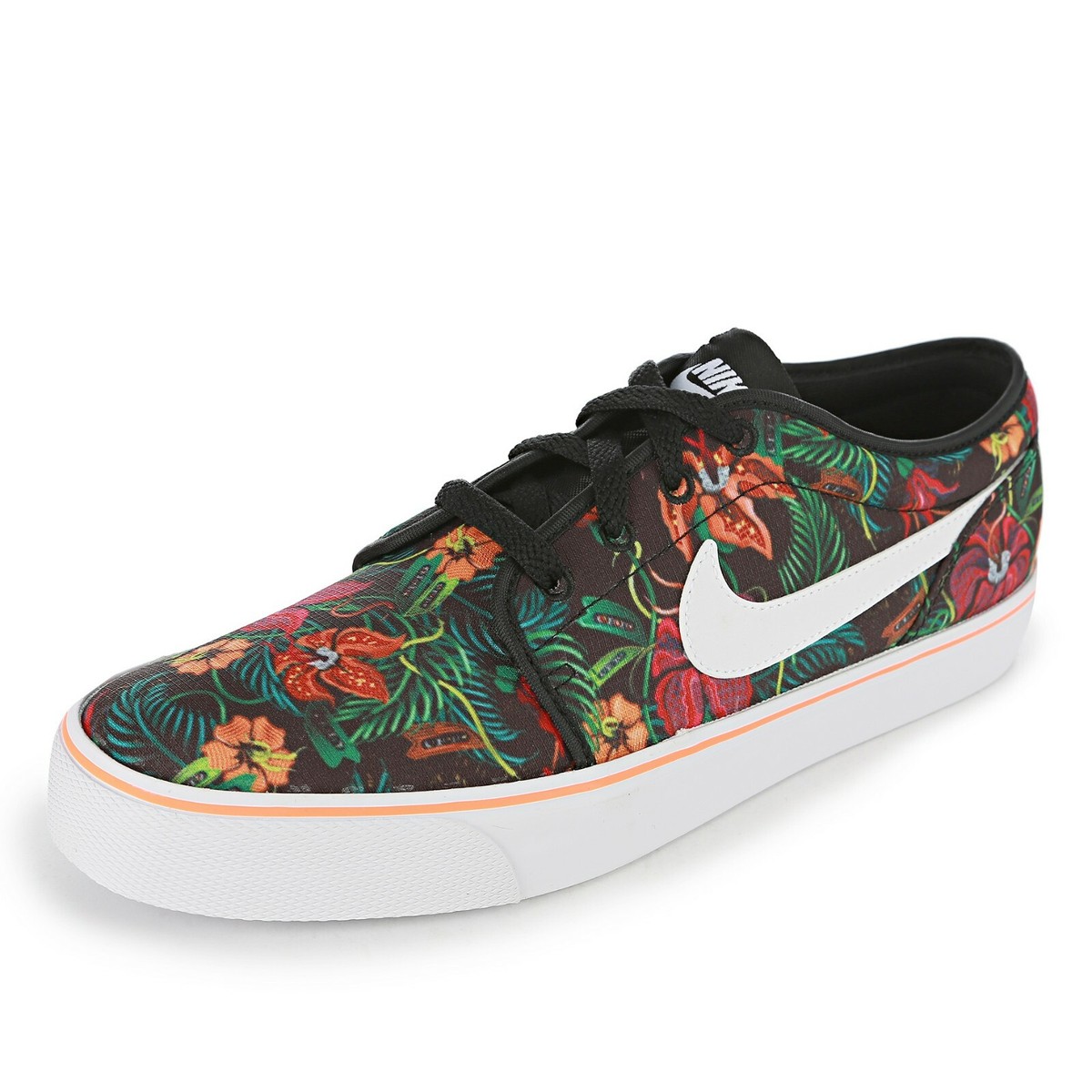 Nike Toki Low Txt Print “Floral” Orange/White/Black 631697 Nike Toki Low Txt Print “Floral” Orange/White/Black 631697