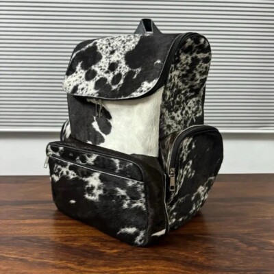 Cowhide Diaper Backpack   Real Hair-On Leather Western Style Baby Bag for Moms