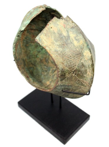 Art Africain - Bracelet Monnaie en Bronze Gan avec Socle Pièce Massive - 28 Cms - Photo 10 sur 12