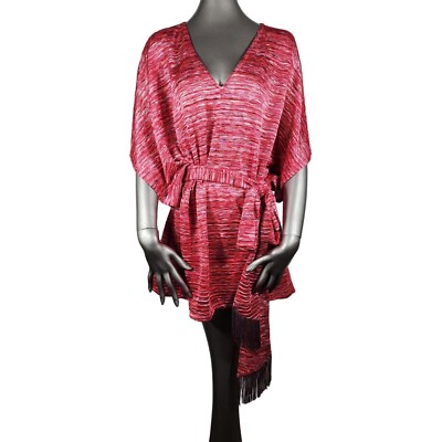 ALEXIS Tunic Top Pink Dress Sunset Denise Poncho Sash Bow Tie XS / Small