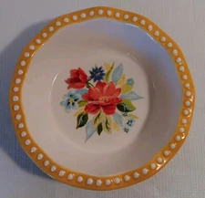 The Pioneer Woman "Spring Bouquet" Yellow Mini Pie Pan NEW