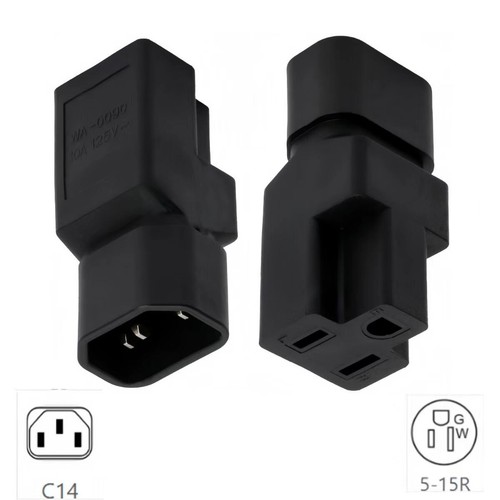 (10PACK) IEC320 C14 Male to Nema 5-15R PDU USA UPS Extension Power Plug Adapter - 第 13/13 張圖片