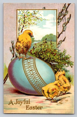 c1910 Chicks Huge Exaggerate Egg Easter P320A
