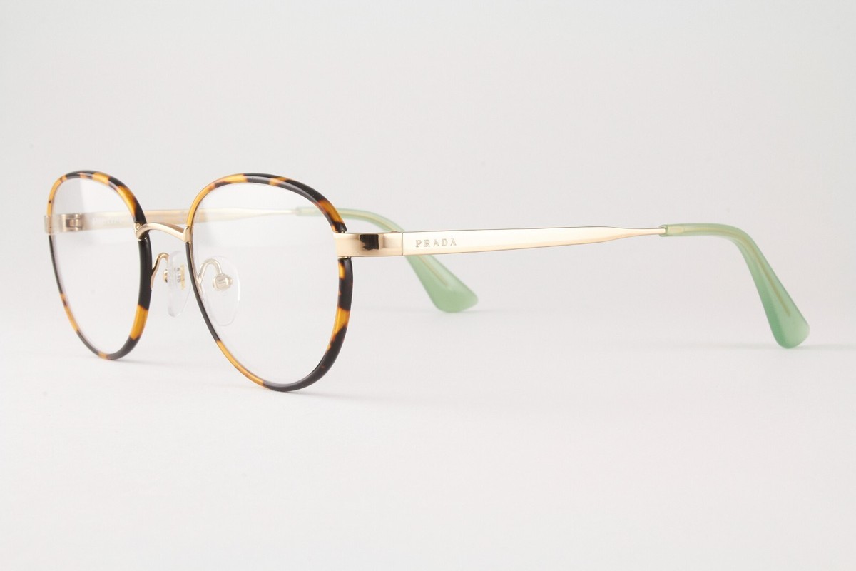 Rare Authentic Prada VPR 57S-D 7S0-1O1 49mm Tortoise Gold Green