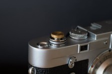 NANIGASHI Brass Shutter Release Button S Natural Finish Made in Japan