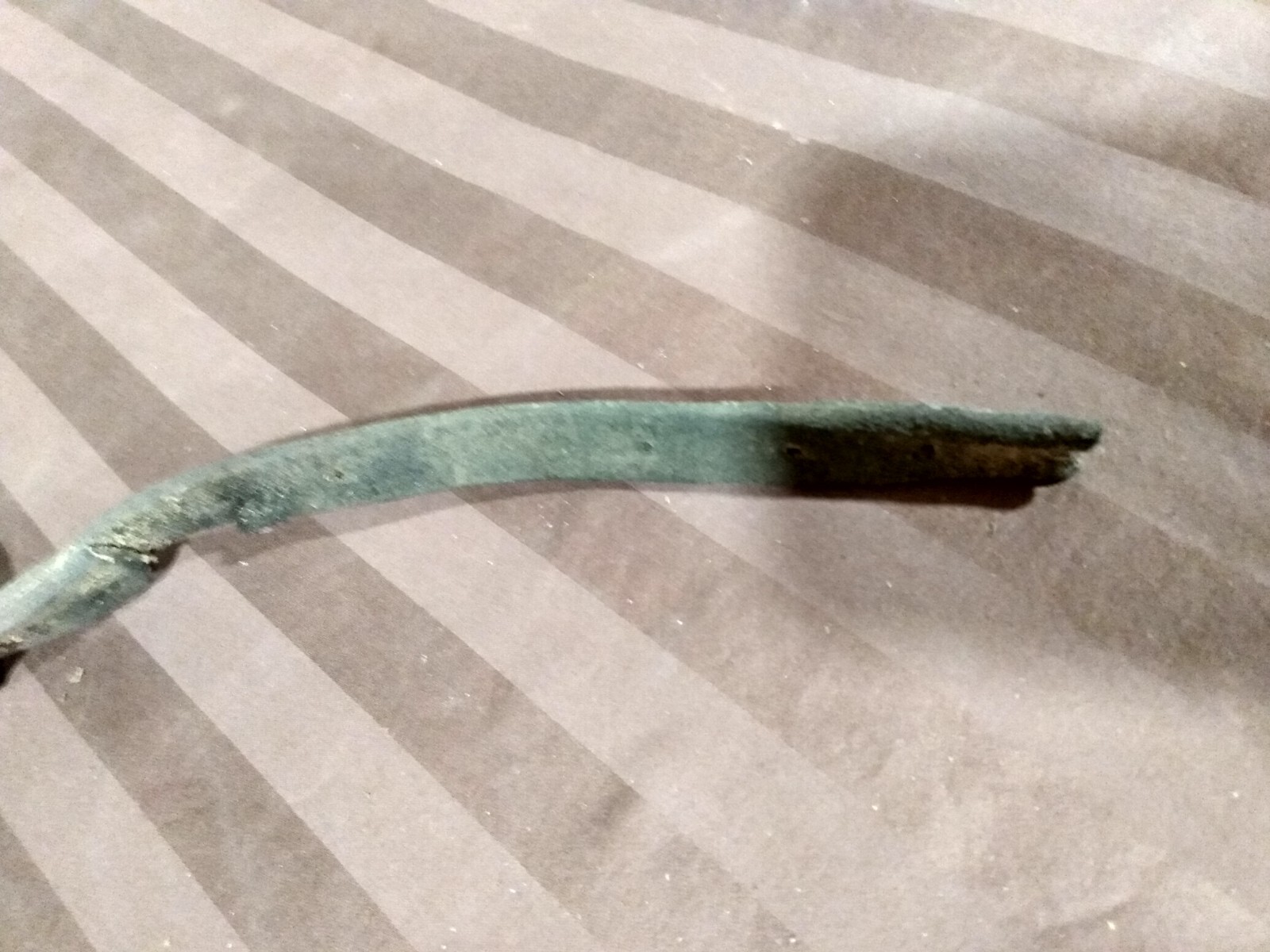 Antique Brass Sleigh Bells 60in Leather Strap 15 Bells Weathered