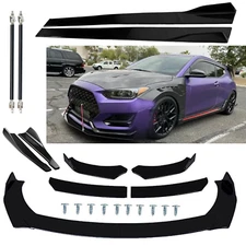 Front Rear Bumper Lip Spoiler Body Kit Splitter Side Skirts For Hyundai/Veloster