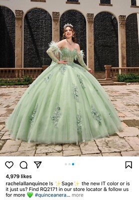 rachel allan RQ2171 sage green size 10 quinceanera dress 23/24 season | eBay rachel allan RQ2171 sage green size 10 quinceanera dress 23/24 season | eBay