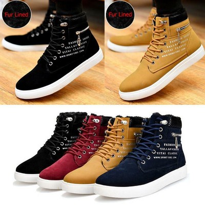 casual high top suede sneakers