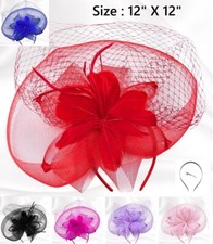 Headband Feather Kentucky Derby Wedding Hat Church Dressy Cocktail Fascinator