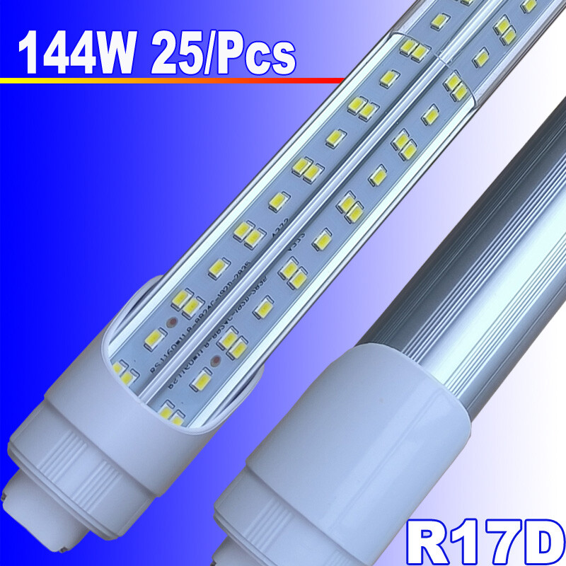 8Ft T8 LED Shop Light Bulbs 144W 6500K Daylight 25-Pack  