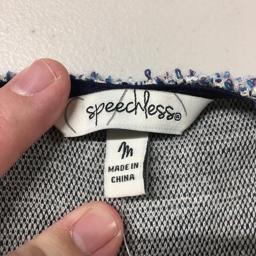 Speechless A Line Midi Dress Womens M Blue Crew Neck Short Sleeve Zip Up NEW - Picture 12 of 15