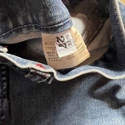 Vintage Moschino Jeans 25 X 26 Light Wash Denim 90s Y2K Made