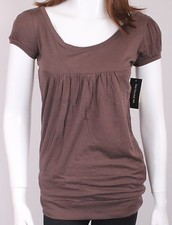 Women Brown Short Sleeve Summer Loose T-Shirt Casual Top