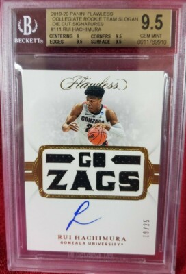 Rui Hachimura- 2019-20 PANINI FLAWLESS- TEAM SLOGAN PATCH/AUTO 